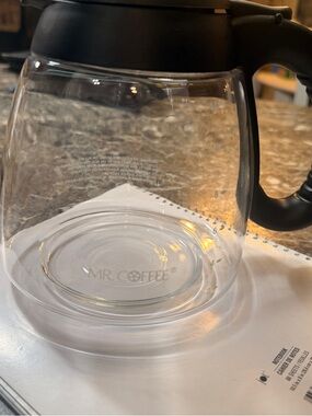 Mr Coffee Replacement Pot Carafe 12 Cup Coffee Maker Black Glass Decanter w Lid